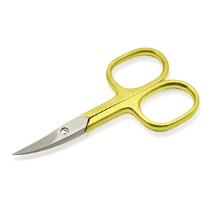 Punta puntiaguda de tijera de acero inoxidable para recortar cejas curvas con logotipo personalizado al por mayor para el cuidado de las uñas y el uso diario - Product Image 4