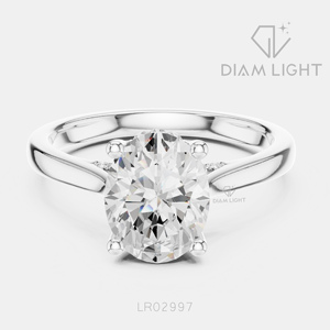 1.69CT Oval Cut Lab Grown Diamond <b>Ring</b> 14KT White Gold F+ Color VS+ Clarity IGI Certified Classic Engagement <b>Ring</b> - Product Image 1