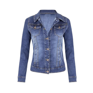 Manufacturer Casual <b>Lightweight</b> Button Woven <b>Denim</b> Jeans <b>Jacket</b> Cotton Solid Customized Size Windproof Eco-Friendly Quick Dry - Product Image 5