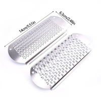 Râpe à pieds professionnelle en acier inoxydable pour pédicure, éliminateur de callosités, grand format, en sachet OPP