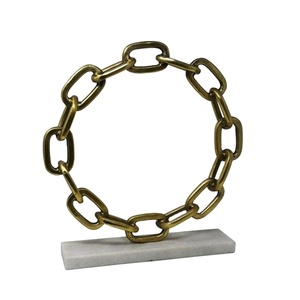Chaîne moderne neuve de luxe en or antique Base en marbre Sculpture de fantaisie Utilisation de bureau Décoration intérieure pour les fournisseurs en gros - Product Image 1