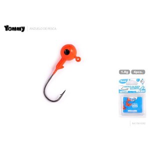 Hameçon de pêche Yommy 10g Orange Lead Head Jig pour la pêche en eau douce - Product Image 5
