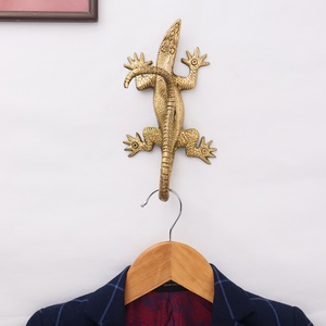 Wholesale Handmade Golden Lizard <b>Wall</b> <b>Hook</b> Design Vintage Metal Animal Decorative <b>Hook</b> For <b>Keys</b> and Coat - Product Image 2