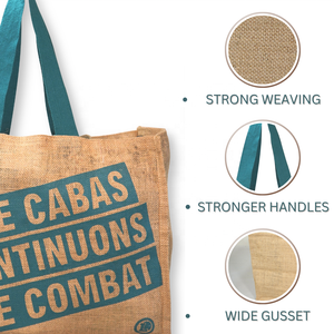 Custom <b>Printed</b> Starch Coated Jute Tote Bag Eco Friendly Promotional Shopping Bag Retail Gift Supermarket Use Wholesale Shoulder - Product Image 3