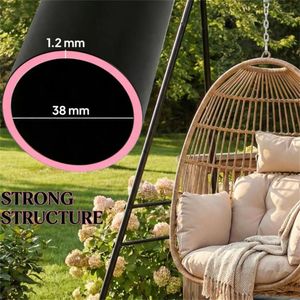 Supporto per Altalena da Esterno in Metallo Nero per Amache e Sedie Sospese - Product Image 4