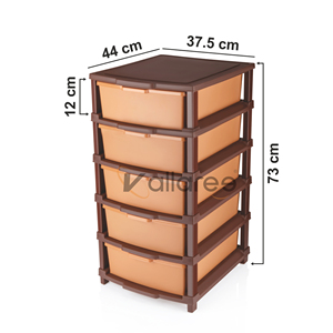 Organizador de Cajones de Plástico de 5 Niveles, Apilable, para Hogar, Oficina, Zapatos, Baño, Armario, Cocina, Multifuncional, Ahorra Espacio - Product Image 4