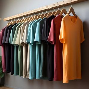 เสื้อยืดคอกลมทรงปกติ ยูนิเซ็กซ์ ผ้าด็อบบี้โพลีเอสเตอร์/คอตตอน 240gsm แบบยั่งยืน ปรับแต่งได้ ซักแล้ว ทรงพอดีตัว สีพื้น แฟชั่น - Product Image 4