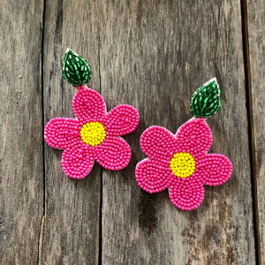 Pendientes de lujo hechos a mano para mujer, estilo bohemio con cuentas, proveedor mayorista a precio de mayoreo - Product Image 1