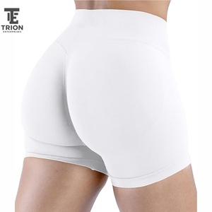 Shorts Deportivos para Mujer, Shorts de Entrenamiento y Running, Poliéster y Spandex, Cintura Alta, Transpirables, Elásticos, para Yoga - Product Image 2