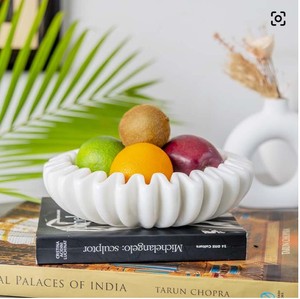 Premium Modern Marble Bowl Flower Great Quality Polished Stone Multi-Functional Serving Bowl for Diwali Festivals Best Price - Product Image 2