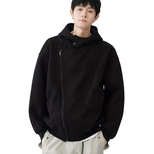 Wholesale Manufacture 280 Gsm Oversized Quarter <b>Zip</b> Pullover Hoodie Drop Shoulder Heavy Weight 100% Cotton Winter Men High - Product Image 1