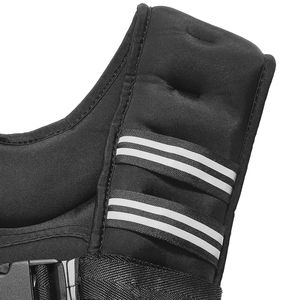 Gilet lesté réglable 20 lb avec bande réfléchissante, équipement d'entraînement corporel pour hommes et femmes, gilet lesté à boucle réglable 10 kg/30 kg - Product Image 6