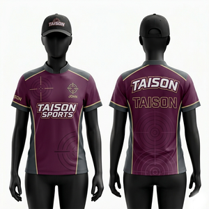 เสื้อเจอร์ซีย์สำหรับผู้หญิง คุณภาพเยี่ยม 155 GSM ผ้าโพลีเอสเตอร์ตาข่ายแห้งเร็ว สีน้ำเงินเทา ระบบแผงตัดต่อสีตัดกัน พิมพ์ลายโลโก้ตามสั่ง - Product Image 6