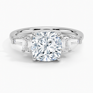 BOJ <b>Ring</b> 3 Cushion Cut 925 <b>Silver</b> Five Stone Prong Set <b>Solitaire</b> Engagement <b>Ring</b> GRA Certified 2ct D Color VVS1 Moissanite - Product Image 1