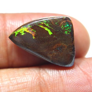 Opale de Boulder Naturelle d'Australie, Cabochon d'Opale Solide, Opale de Boulder Verte à Feu d'Australie, Pierre pour la Fabrication de Bijoux, Pierre Précieuse - Product Image 2