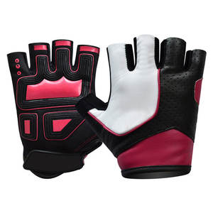 Guantes de Levantamiento de Pesas Unisex de Medio Dedo, de Cuero Transpirable, con Logotipo Personalizado, para Deportes - Product Image 1