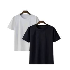 Camiseta blanca lisa de fábrica para hombre, camiseta negra lisa para hombre, camiseta de color sólido para hombre, ropa clásica minimalista, venta al por mayor. - Product Image 3