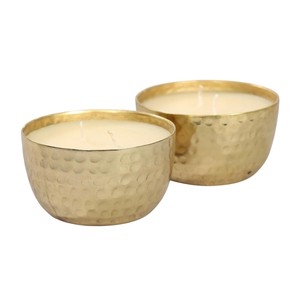 Juego de 2 Portavelas de Metal con Acabado de Cobre y Latón Martillado, Elegantes Portavelas Votivas para Decoración del Hogar y Regalos Festivos - Product Image 3