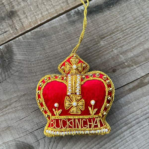 Élégant pour l'ornement de flûte à champagne Fabriqué à la main Ivoire Or Design Perle Accents Couronne Détail pour le Nouvel An Noël Suspendu - Product Image 4