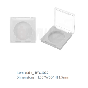 Boîtier compact en plastique vide avec fenêtre transparente pour fard à paupières et anticernes, conteneur de maquillage personnalisable avec logo - Product Image 1