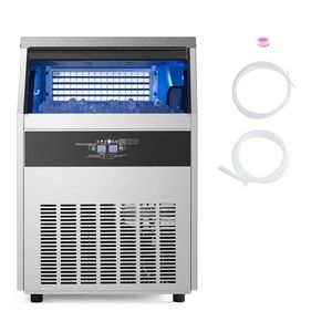 Macchina per il Ghiaccio Professionale da Cucina, Produzione 200 libbre/24H, Capacità di Stoccaggio 66 libbre, 108 Cubetti di Ghiaccio, 15 Minuti, Display Digitale LED - Product Image 1