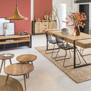 Mesa de comedor Vandana Solace Sereno de madera de mango con extensiones - Product Image 2