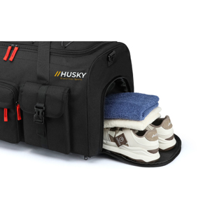 HUSKY SPORTSWEAR High Quality Polyester Convertible <b>Backpack</b> Duffel Zipper Hasp Closure Camouflage Anti-Theft USB Charging - Product Image 3