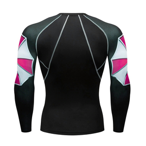 Lightweight breathable compression stretch moisture wicking athletic training performance <b>Men</b> <b>Rash</b> <b>guards</b> during <b>Men</b> <b>Rash</b> <b>guards</b> - Product Image 2