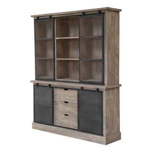 Aparador Vandana Prime Ultra en madera de mango cepillada y metal gris - Product Image 4