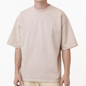T-shirts personnalisés OEM pour hommes, coupe oversize, en coton épais, à épaules tombantes, vierges, écologiques, style streetwear, vente en gros, fabricant - Product Image 4