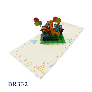 Top Trending Custom Design Paper Cutting Flower Animal Pop Cards Handmade Birthday Thanksgiving <b>Gifts</b> Offset Printing - Product Image 3