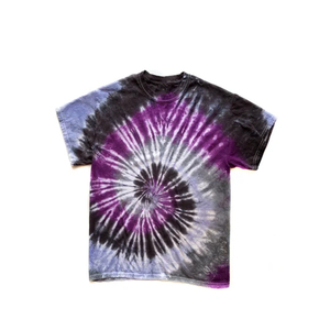 T-shirt Rétro Tie-Dye Homme Coupe Classique Manches Courtes 100% Coton Respirant Écologique Effet Délavé Coloré pour le Quotidien - Product Image 2