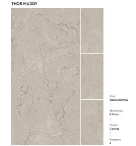กระเบื้องปูพื้นลายแกะสลักยอดนิยมปี 2026 ขนาด 600x1200 มม. กระเบื้องพอร์ซเลนคุณภาพสูง กระเบื้องขัดเงาสำหรับปูพื้น ราคาขายส่ง - Product Image 4