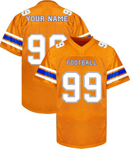 Maillot de football américain personnalisé sublimé à manches courtes en mesh – Uniforme de match avec nom et numéro d'équipe imprimés par sublimation - Product Image 3