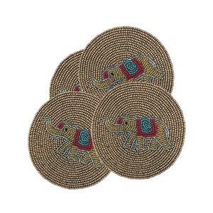 Posavasos con bordado de cuentas para fiesta de calentamiento de casa, posavasos con cuentas de diseño personalizado para Bar en casa, posavasos con cuentas inspirados en Vintage - Product Image 4