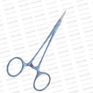 Portaagujas de titanio PAR de 5″ (12.5cm) con mandíbula para polvo de diamante – Instrumento microquirúrgico de precisión para blefaroplastia de Vaslcare - Product Image 4