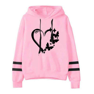 Sweat-shirt à capuche pour femme, dernière tendance, haute qualité, manches longues, couleur unie, respirant, avec logo personnalisé - Product Image 2