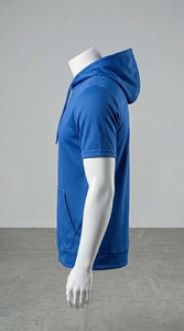 <b>Plain</b> <b>Hoodie</b> Tee Breathable Activewear for Men - Product Image 4