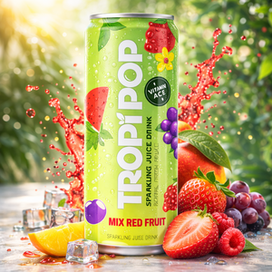 Bebida Carbonatada de Té y Jugo Sin Azúcar Marca Tropipop de 330ml, Muestra Gratis, Diseño Gratuito, OEM Disponible, Venta al Por Mayor, Tendencia - Product Image 5