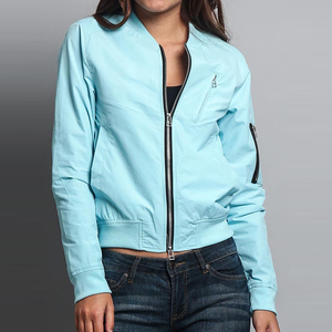 Best Customized Women's Autumn Vintage Stand Collar Knitted Breathable Windproof Lightweight Slim Fit <b>Zipper</b> Pockets Jacket - Product Image 5
