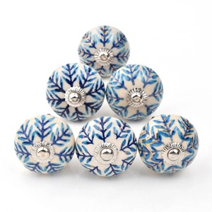 <b>ceramic</b> bedroom drawer <b>knobs</b> <b>Ceramic</b> Cabinet <b>Knobs</b> Round Handcrafted Plant Pattern Traditional Design <b>ceramic</b> <b>knobs</b> for door - Product Image 6