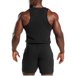 Men's <b>White</b> Solid Color O-Neck Knitted Tank Top Breathable Casual Sleeveless Gym Wear Custom Summer Fit - Product Image 5