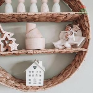 Hot Cute Eye-Catching Pink Bunny Water Hyacinth <b>Wall</b> <b>Shelf</b> Suitable for Bedroom Furniture for Kids and Nursery Decor - Product Image 4