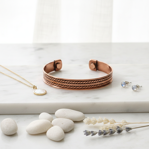 Brazalete de Terapia Magnética de Cobre Puro – Brazalete Curativo con Incrustaciones de Cuerda Trenzada Hecho a Mano para Hombres y Mujeres - Product Image 4