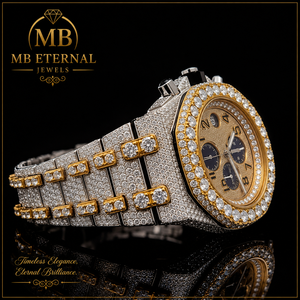 นาฬิกาหรู MB ETERNAL ประดับเพชร ขนาด 41 มม. ระบบอนาล็อก โครโนกราฟ กระจกแซฟไฟร์ ตัวเรือนโลหะผสม สายแบบ Deployment Clasp สำหรับผู้ชาย ระบบควอตซ์ - Product Image 3