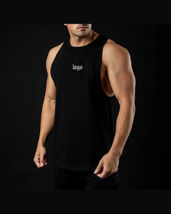 <b>Men's</b> <b>White</b> Sleeveless Tank Top With Black Pocket O-Neck Casual Style 100% Cotton Knitted Fit <b>Men</b> Contrast Binding Tank Tops - Product Image 1