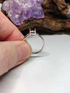 Anillo de Plata de Ley 925 Sólida con Engaste Ovalado para Piedra, Semimontura, Ecológico, de Alta Calidad para Mujer, Nueva Llegada - Product Image 2