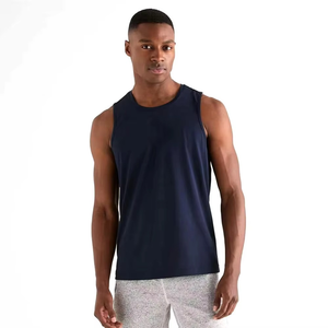 Débardeur Homme INDEX APPAREL à Blocs de Couleurs, Col Rond, Décontracté, Respirant, en Tricot, Noir Orange - Product Image 3