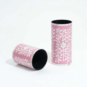 Jarrón y Macetero de Hierro con Incrustaciones de Hueso Hechos a Mano, Hermosos y de Alta Calidad, para Decoración del Hogar, Estilo Costero, para Bodas - Product Image 5