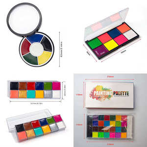 Palette de peinture corporelle 24 couleurs, kit de peinture pour le visage non toxique, professionnel pour Halloween, cosplay, fête, peinture sur le visage et le corps - Product Image 6